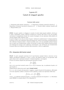 Calcoli di integrali specifici