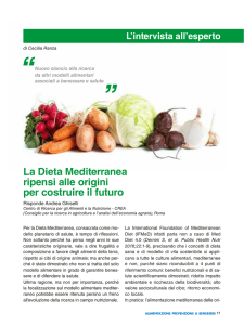 La Dieta Mediterranea ripensi alle origini per costruire il futuro