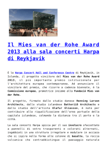Il Mies van der Rohe Award 2013 alla sala concerti