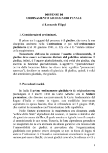 DISPENSE DI ORDINAMENTO GIUDIZIARIO PENALE di Leonardo