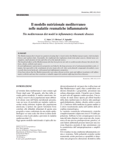 Il modello nutrizionale mediterraneo nelle malattie