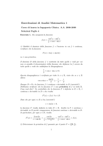 Esercitazioni di Analisi Matematica 1
