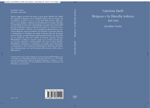 Caterina Zanfi Bergson e la filosofia tedesca QS