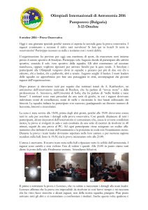 Report 08 Ottobre - Olimpiadi Italiane di Astronomia