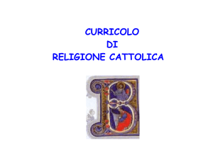 CURRICOLO DI RELIGIONE CATTOLICA