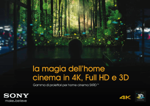 la magia dell`home cinema in 4K, Full HD e 3D