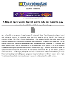 A Napoli apre Queer Travel, prima adv per turismo gay