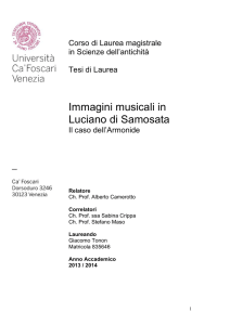 Immagini musicali in Luciano di Samosata