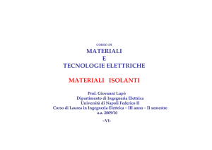materiali e tecnologie elettriche materiali isolanti