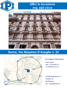Uffici in locazione mq. 660 circa Roma, Via Massimo D`Azeglio n. 33