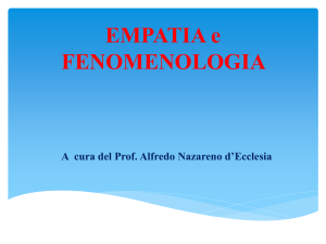 Empatia e Fenomenologia - Alfredo Nazareno d`Ecclesia Home