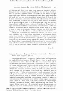 LEONARDO OLSCHKI, La poesia italiana del ci~zquecento 227