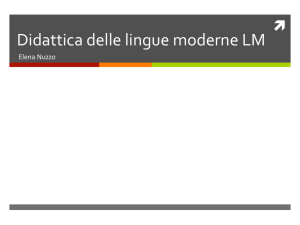Didattica delle lingue moderne LM
