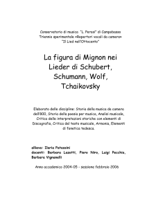 La figura di Mignon nei Lieder di Schubert