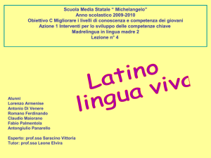 latino lingua viva - Scuola Media Statale MICHELANGELO