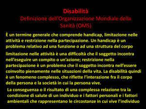DisabilitàDefinizione dell`Organizzazione Mondiale della Sanità