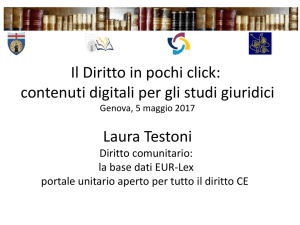 Laura Testoni - CDE Universita` di Genova - EUR-Lex