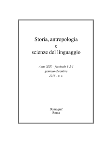 Storia, antropologia e scienze del linguaggio