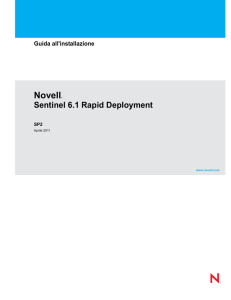 Guida all`installazione di Sentinel Rapid Deployment