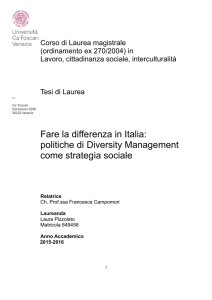Fare la differenza in Italia: politiche di Diversity