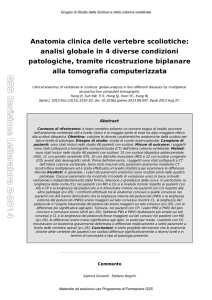 Anatomia clinica delle vertebre scoliotiche: analisi globale in 4