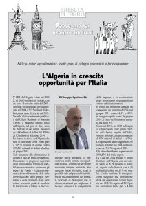 L`Algeria in crescita opportunità per l`Italia