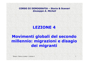 migrazioni e disagio dei migranti - Dipartimento di Sociologia e