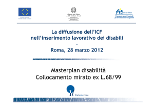 Masterplan disabilità Collocamento mirato ex L.68/99