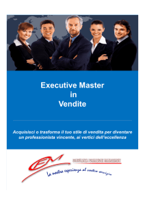 Master in Vendite - CFM .:. Consulenza Formazione Management
