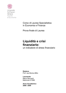 Liquidità e crisi finanziarie:
