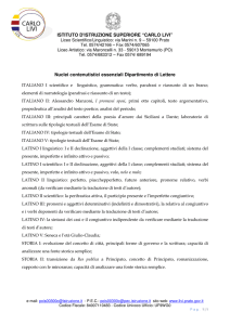 Dipartimento lettere - Scuola superiore Livi di Prato