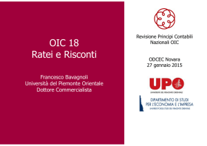 OIC 18 Ratei e Risconti - OCC Commercialisti Novara