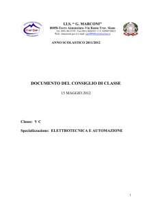 documento del consiglio di classe - Istituto Istruzione Superiore