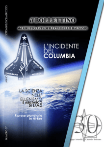 l`incidente del columbia - Gruppo Astrofili Cinisello Balsamo