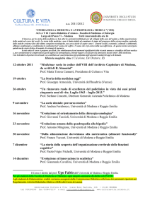 a.a. 2011/2012 Historia magistra vitae ( Cicerone, De Oratore, II) 12