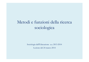 8 Metodi e funzioni della ricerca sociologica