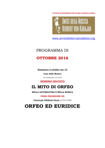 ORFEO ED EURIDICE - Amici della Musica Herbert von Karajan