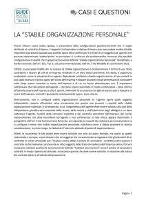 la “stabile organizzazione personale”
