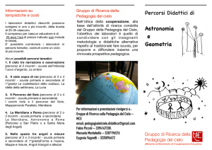Percorsi Didattici di Astronomia e Geometria - MCE