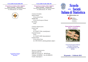 Titolo della Scuola Estiva - Società italiana di statistica