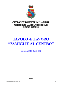 Il Tavolo delle famiglie - Comune di Novate Milanese