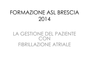 Corso ASL sulla Fibrillazione atriale 2014