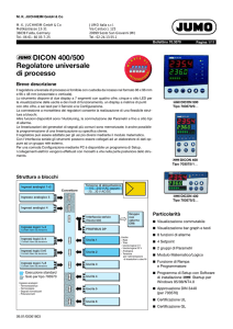 JDICON 400/500 Regolatore universale di processo