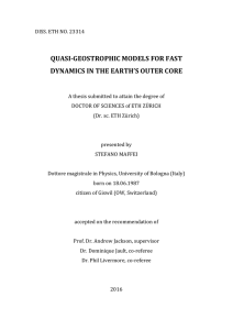 quasi-geostrophic models for fast dynamics in - ETH E