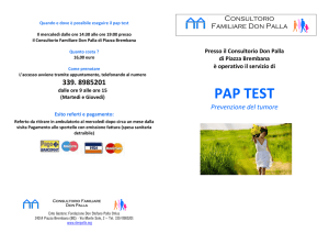 PAP TEST - Fondazione Don Stefano Palla