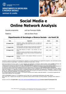 Social Media e Online Network Analysis