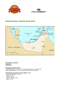 Scheda Paese: Emirati Arabi Uniti