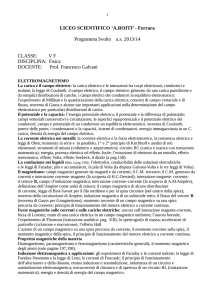 LICEO SCIENTIFICO `A.ROITI` - Ferrara Programma Svolto a.s. 2013