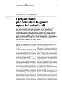 I project bond per finanziare le grandi opere infrastrutturali