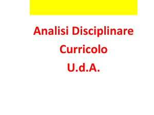 Prof. Gambula - Discipline - Curricolo - U.d.A.